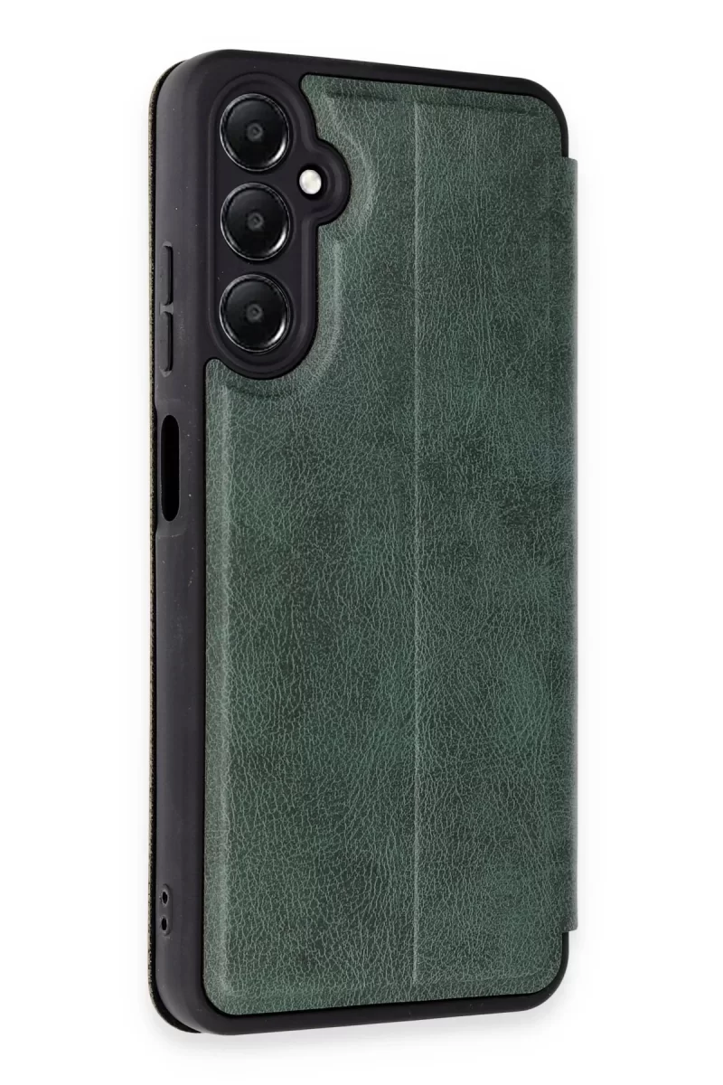 Newface Samsung Galaxy A55 5G Kılıf Flip Cover - Koyu Yeşil
