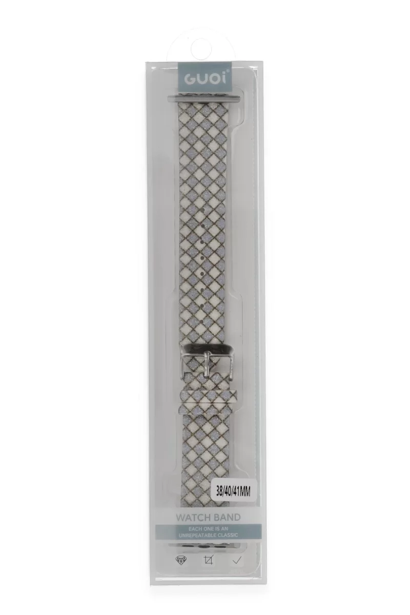 Newface Apple Watch 42mm Karo Motif Kordon - Lila