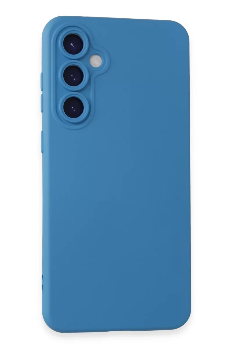 Newface Samsung Galaxy S24 Kılıf Nano içi Kadife Silikon - Mavi