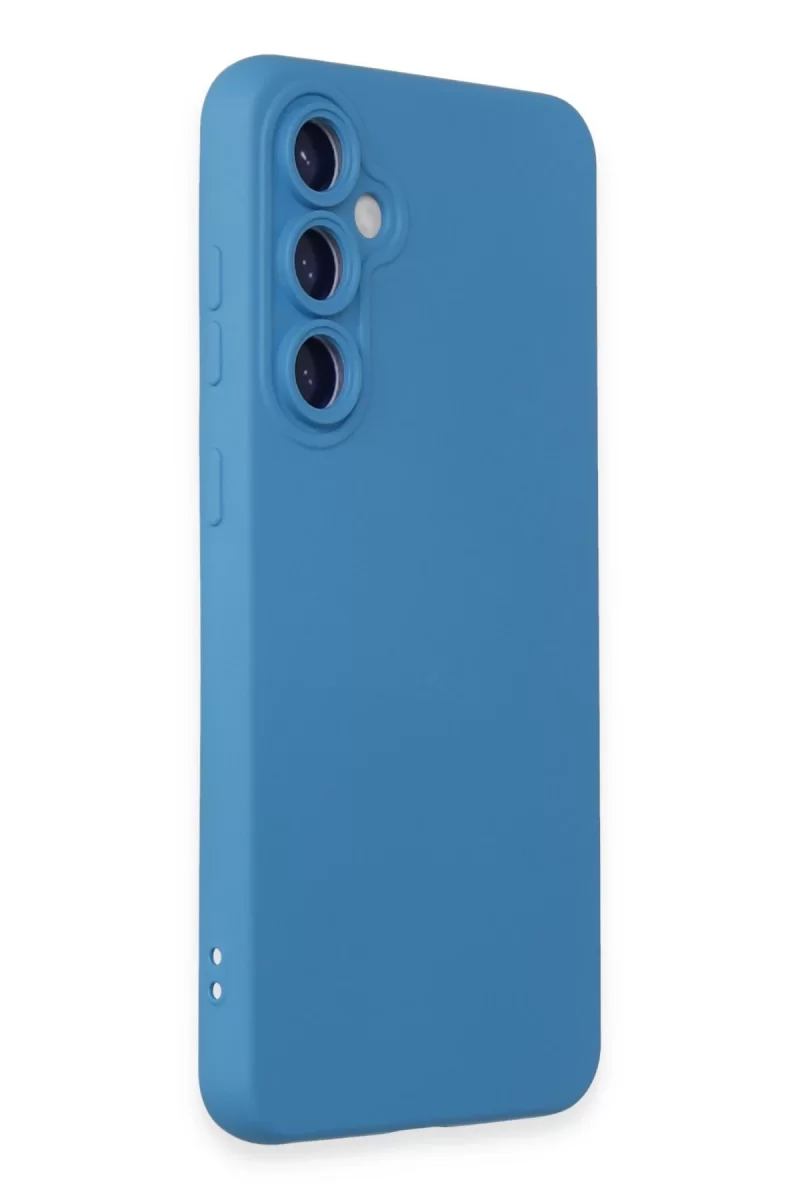 Newface Samsung Galaxy S24 Kılıf Nano içi Kadife Silikon - Mavi