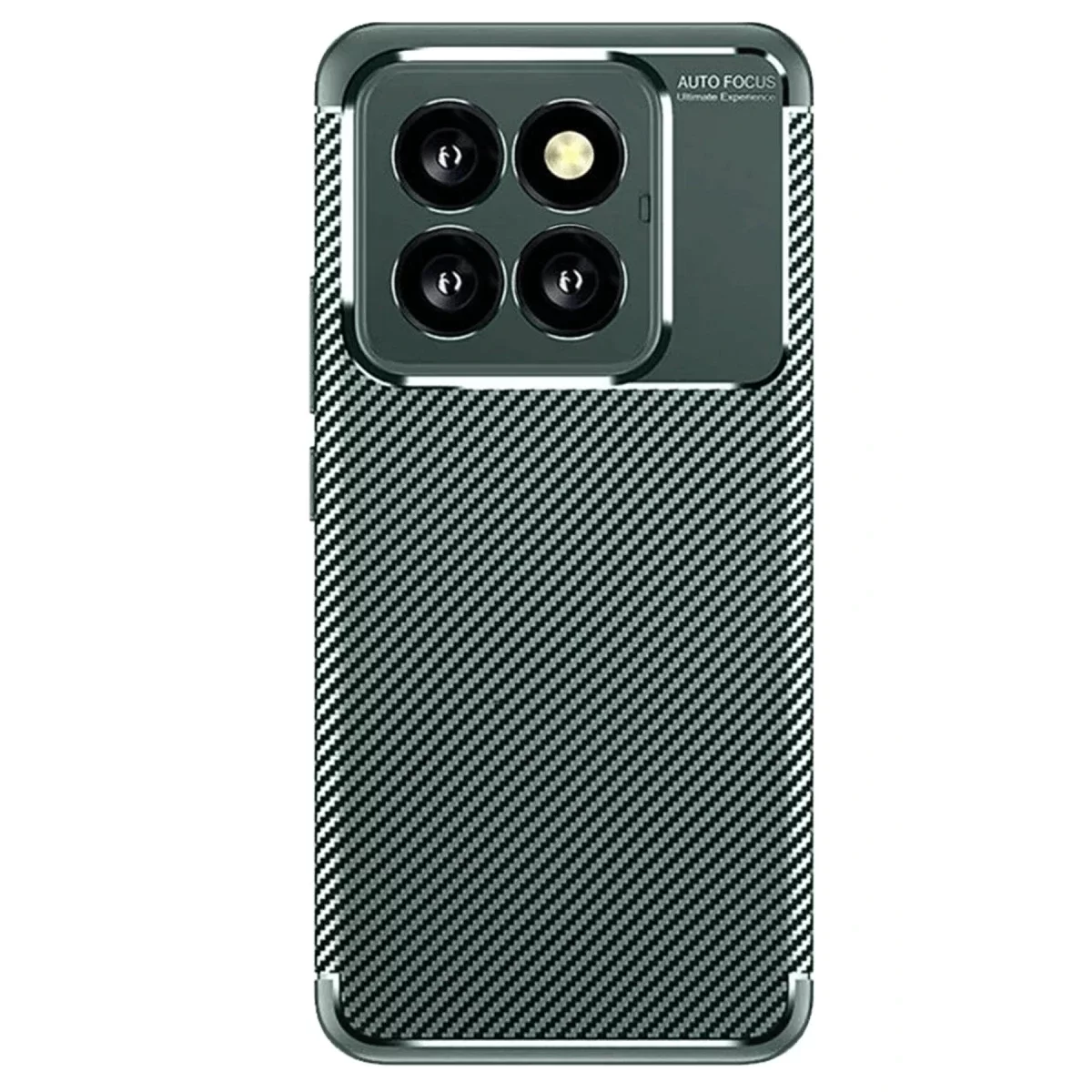 Newface Xiaomi Mi 14T Pro Kılıf Auto Focus Karbon Kapak - Koyu Yeşil