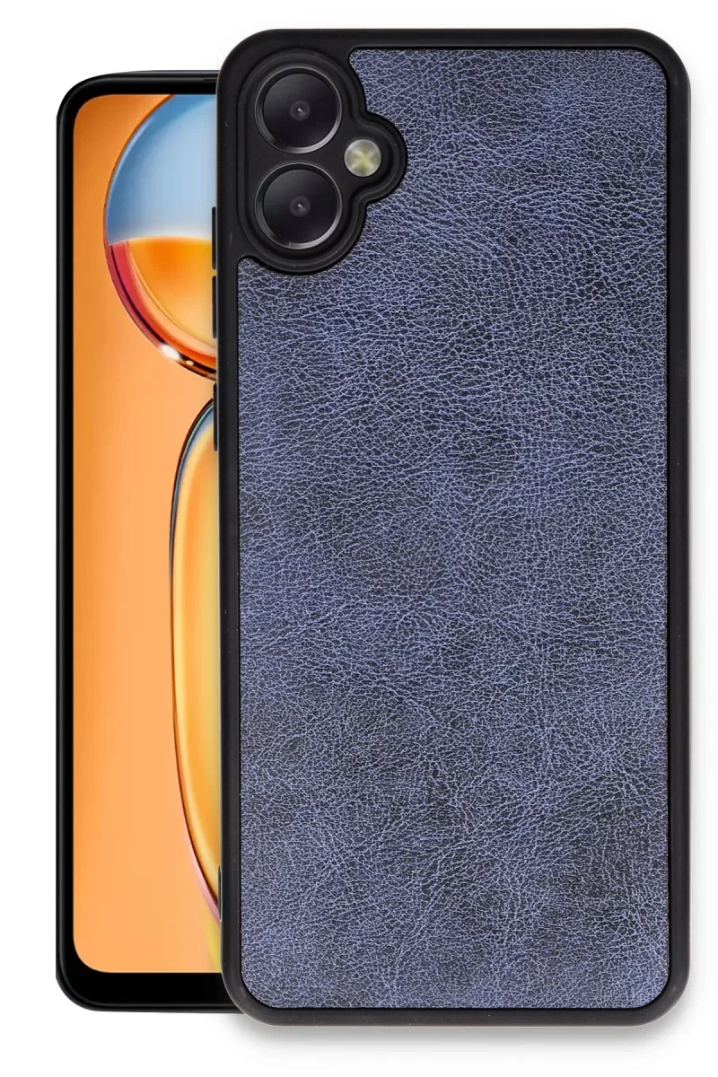 Newface Samsung Galaxy A05 Kılıf Aras Deri Kapak - Lacivert