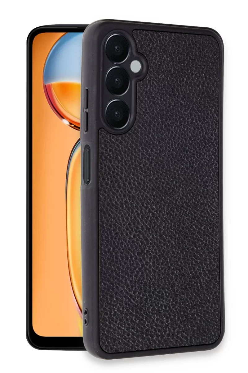Newface Samsung Galaxy A05S Kılıf Aras Deri Kapak - Siyah