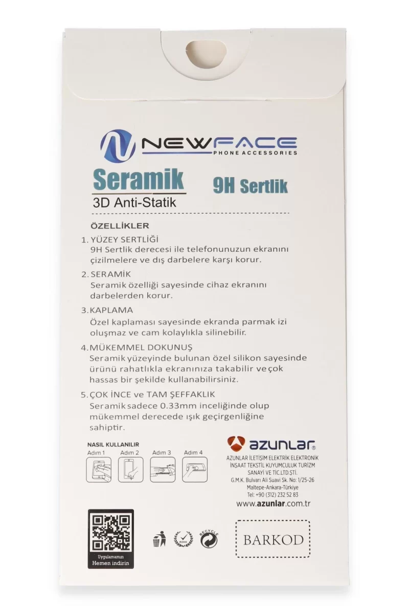 Newface Apple iPhone 16 Plus 3D Antistatik Seramik Nano Ekran Koruyucu