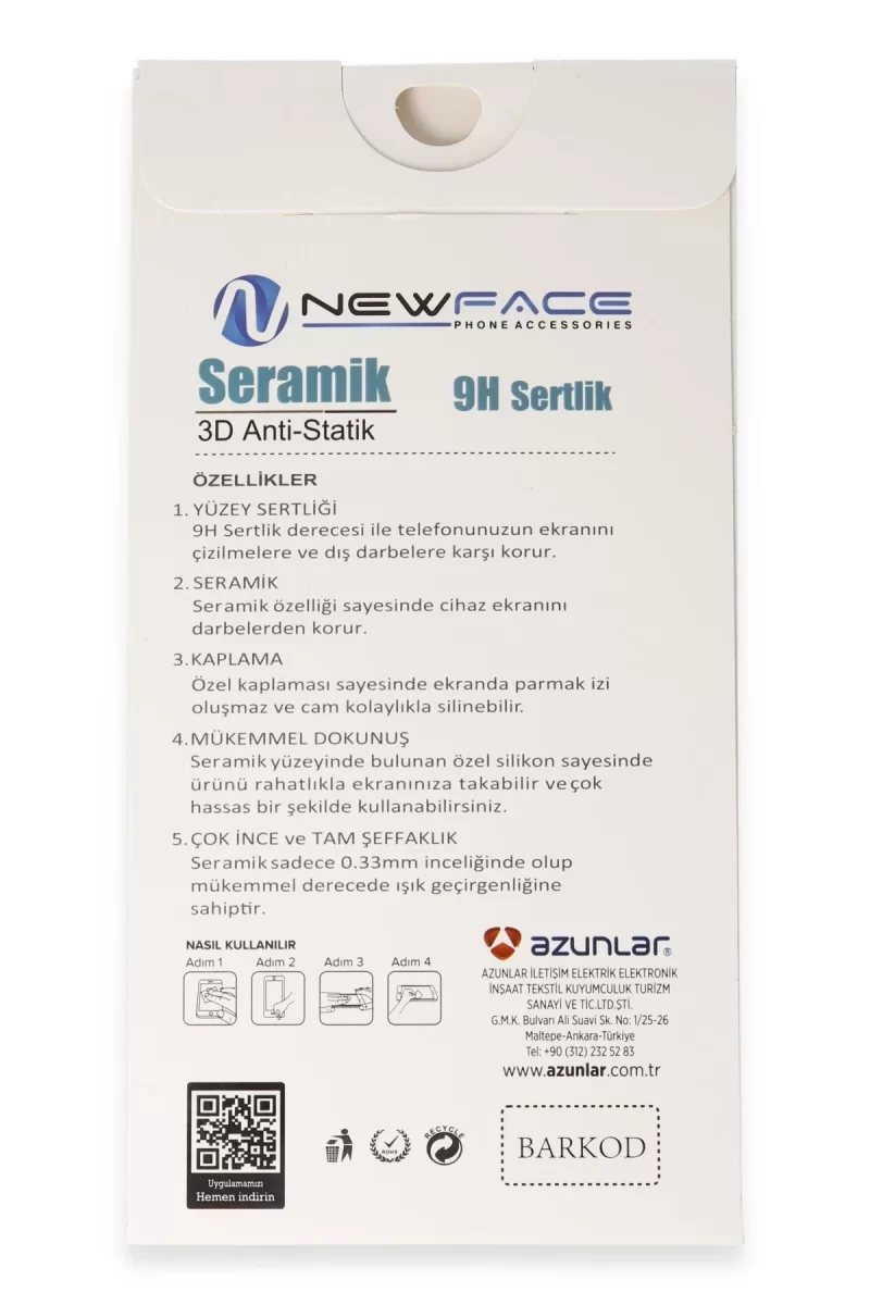 Newface Apple iPhone 16 Pro Max 3D Antistatik Seramik Nano Ekran Koruyucu