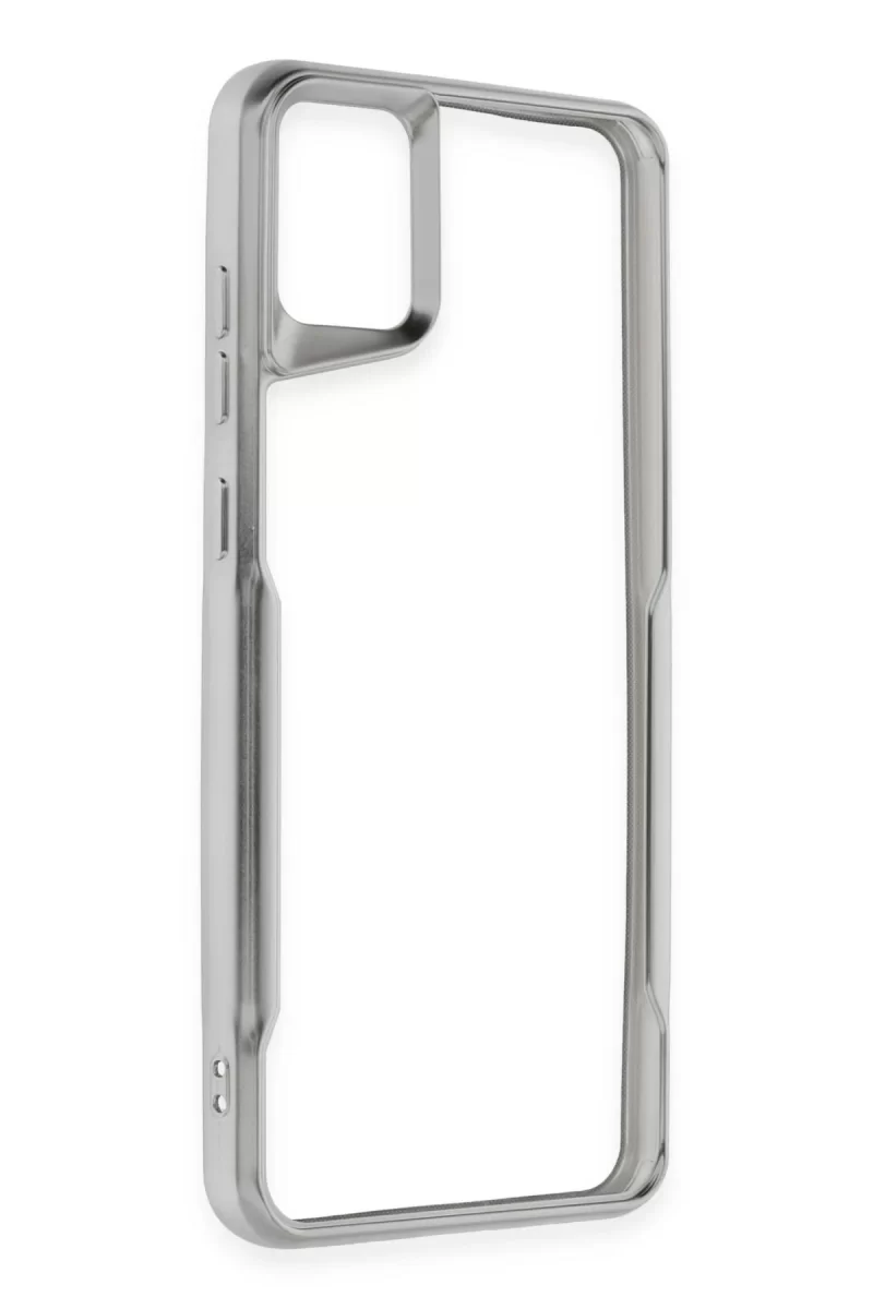 Newface Samsung Galaxy A05 Kılıf Boyi Silikon Kapak - Gümüş