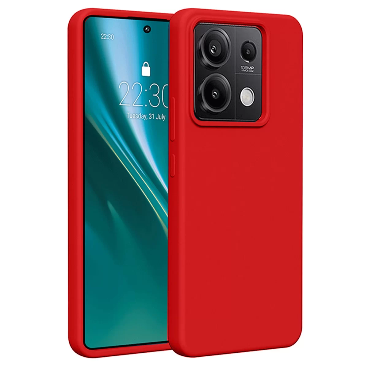 Newface Xiaomi Redmi Note 13 4G Kılıf First Silikon - Kırmızı