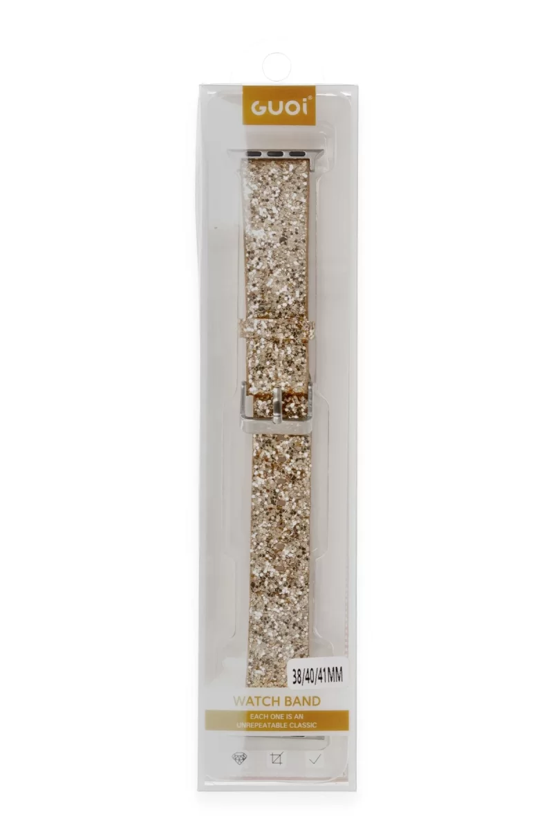 Newface Apple Watch 38mm Starry Taşlı Kordon - Gold