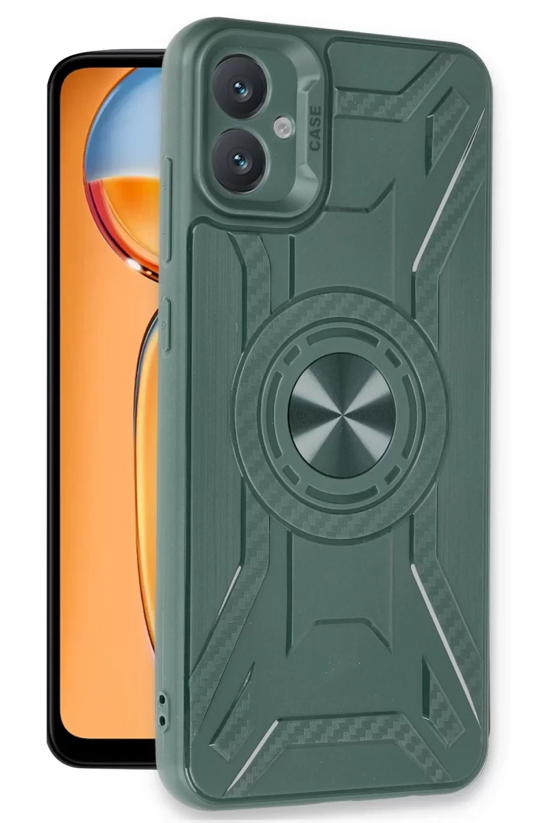Newface Samsung Galaxy A05 Kılıf Lincoln Silikon - Koyu Yeşil