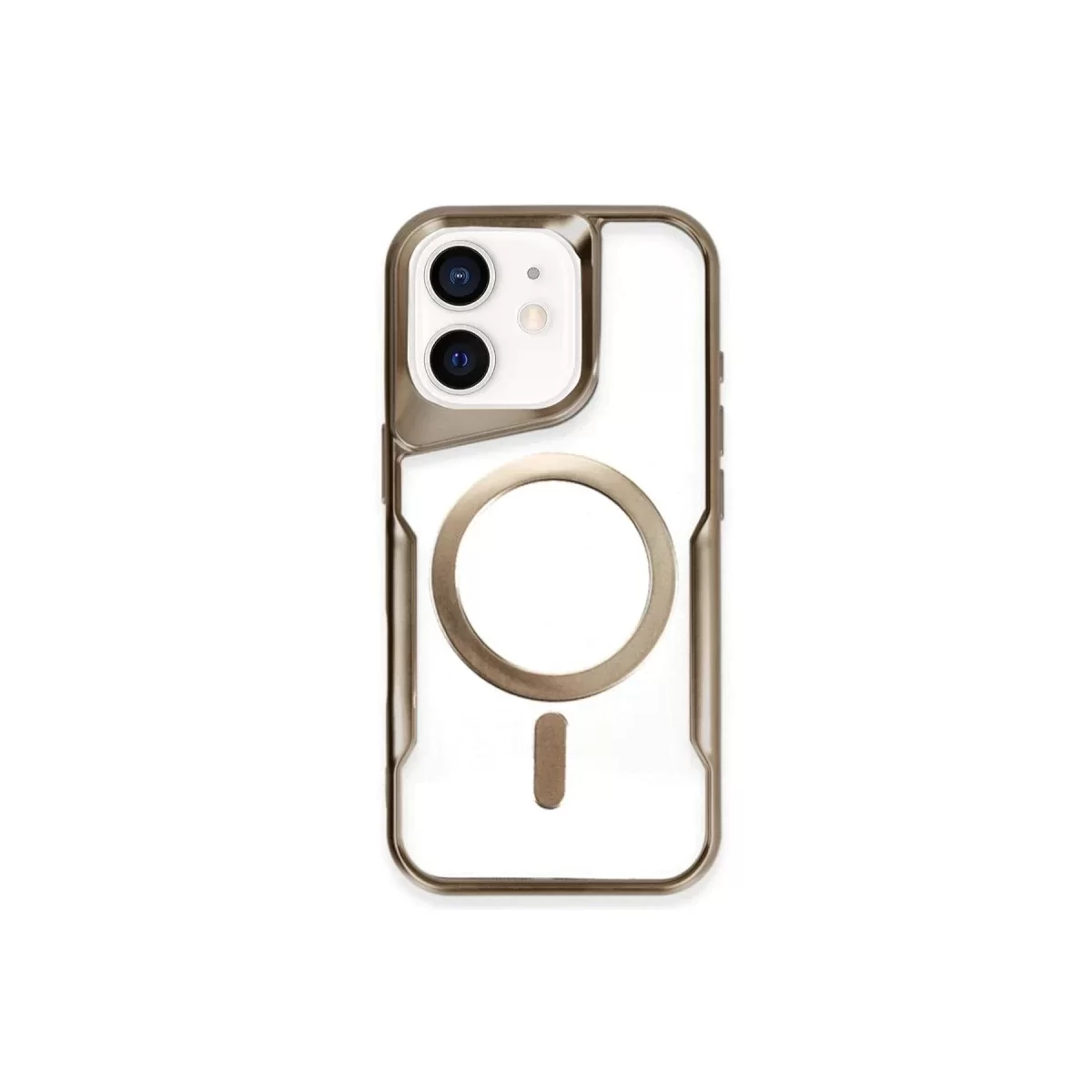 Newface Apple iPhone 11 Kılıf Boyi Magsafe Silikon Kapak - Çöl Titanyum