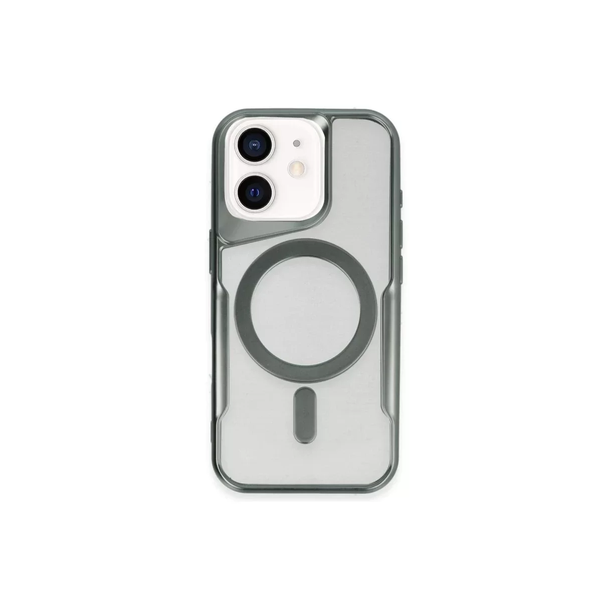 Newface Apple iPhone 11 Kılıf Boyi Magsafe Silikon Kapak - Yeşil