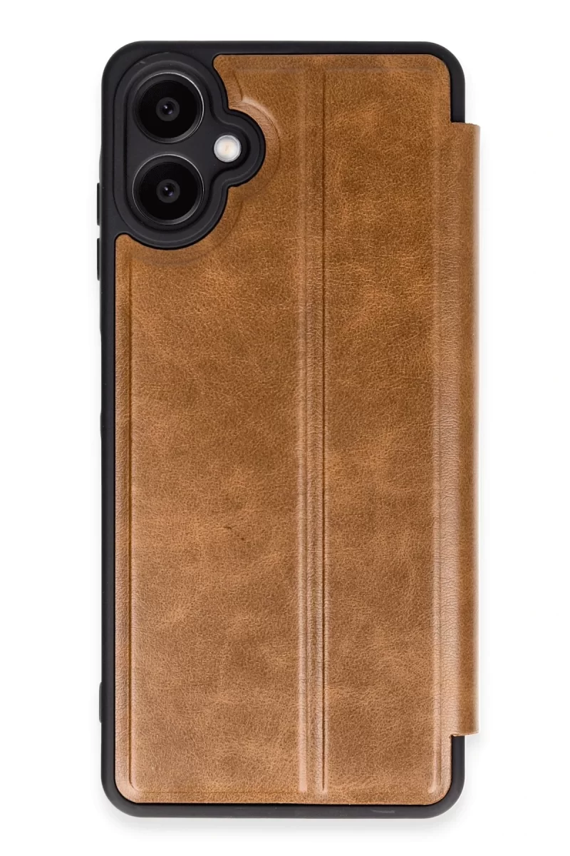 Newface Samsung Galaxy A06 Kılıf Flip Cover - Taba