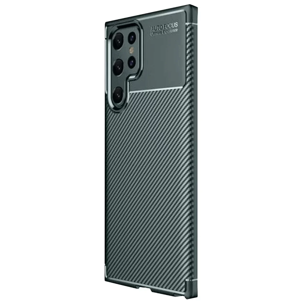 Newface Samsung Galaxy S25 Ultra Kılıf Auto Focus Karbon Kapak - Koyu Yeşil