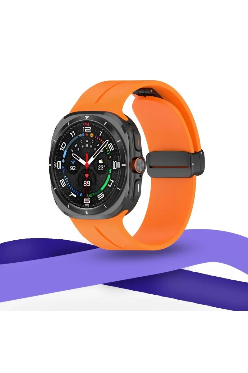 Newface Watch 7 Ultra KR418 Tender Silikon Kordon - Turuncu