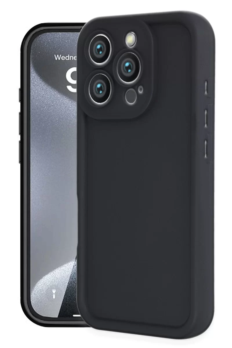 Newface Apple iPhone 16 Pro Max Kılıf Viera Silikon - Siyah