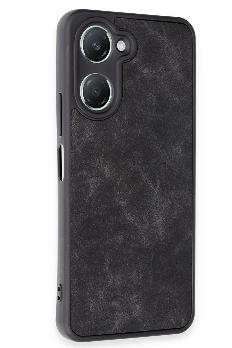 Newface Vivo Y18 Kılıf Aras Deri Kapak - Siyah