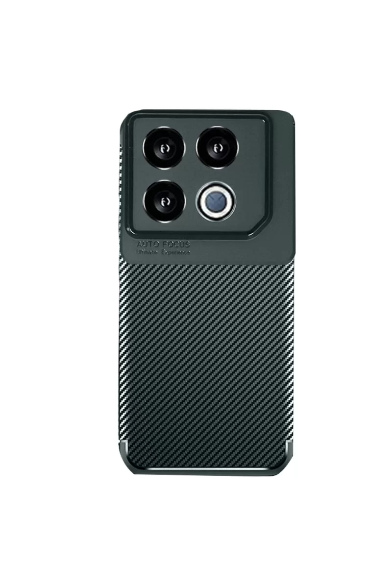 Newface İnfinix GT 20 Pro Kılıf Auto Focus Karbon Kapak - Koyu Yeşil