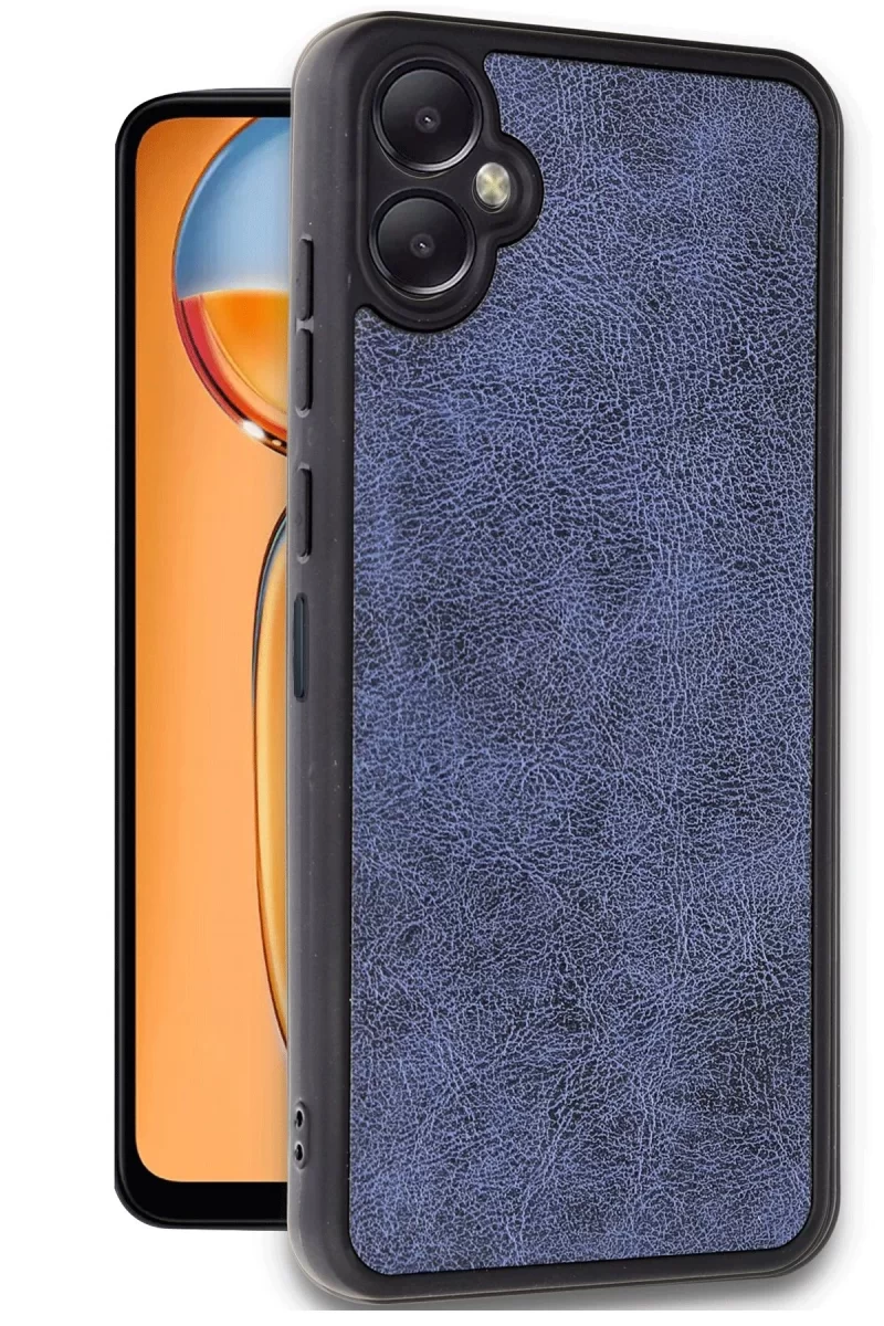 Newface Samsung Galaxy A06 Kılıf Aras Deri Kapak - Lacivert