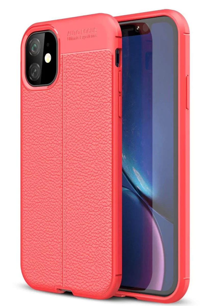 Newface Apple iPhone 11 Kılıf Auto Focus Kapak - Kırmızı