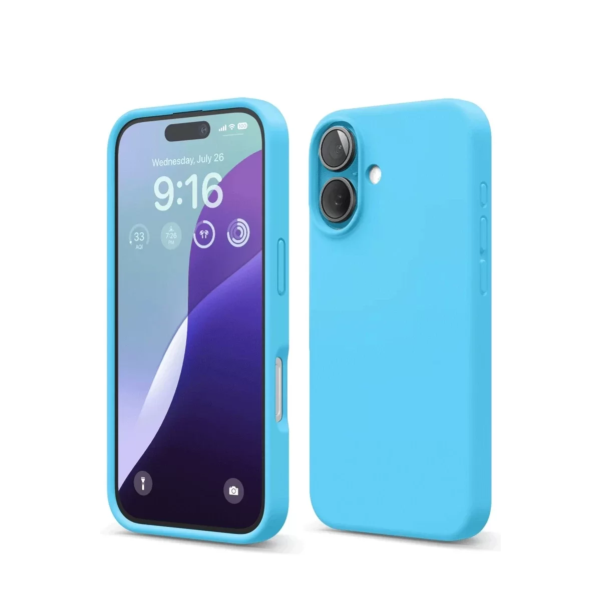 Newface Apple iPhone 16 Kılıf Nano içi Kadife Silikon - Mavi