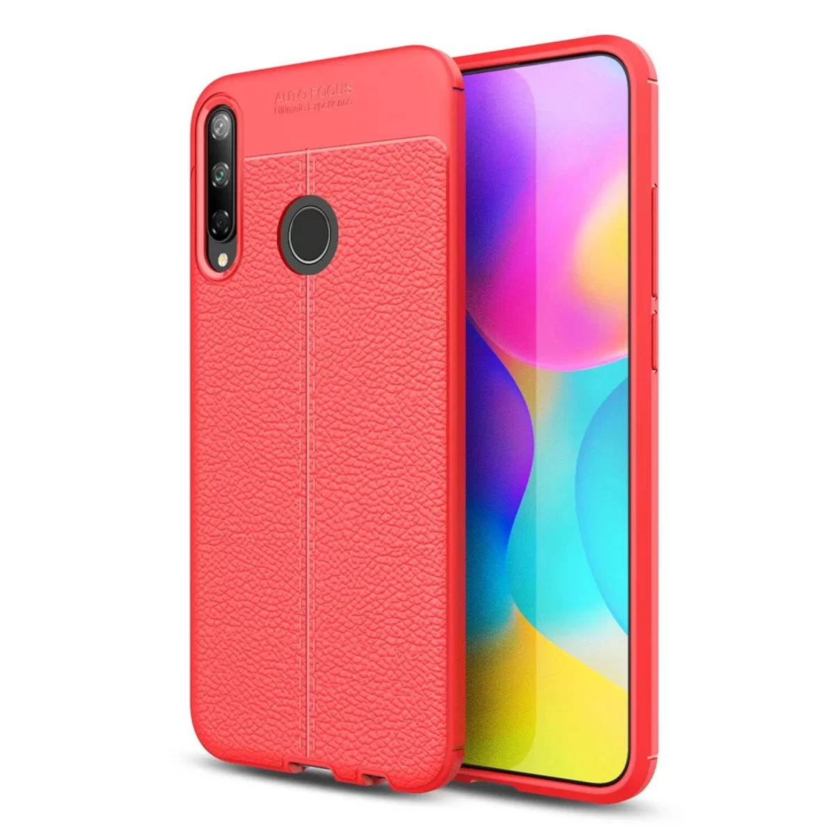 Newface Huawei P40 Lite E Kılıf Auto Focus Kapak - Kırmızı