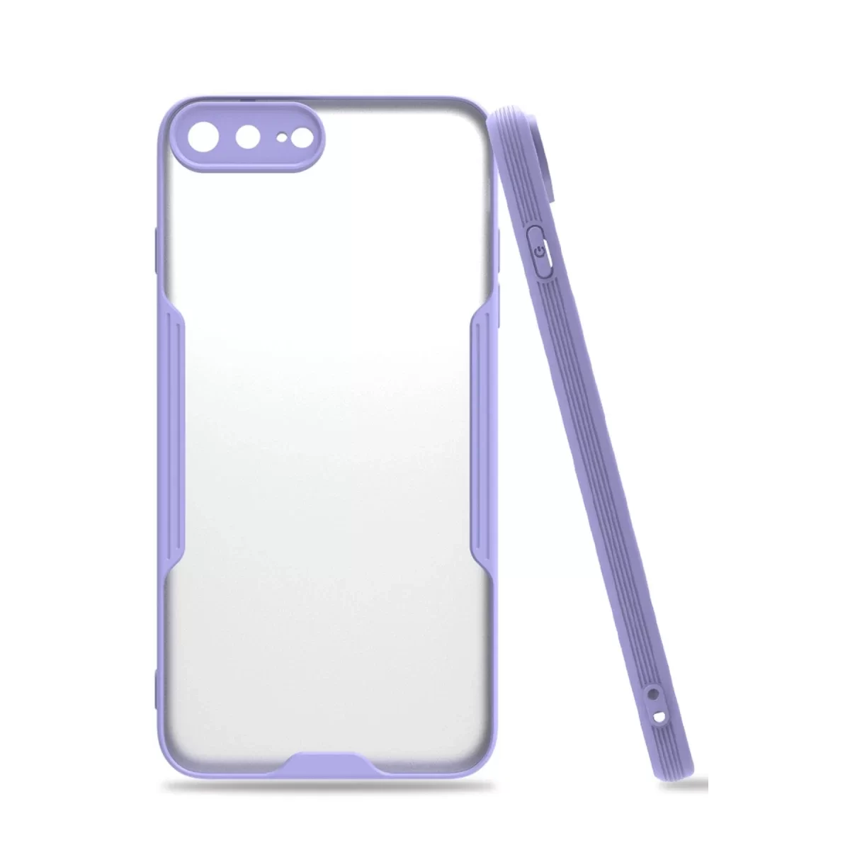 Newface Apple iPhone 7 Plus Kılıf Platin Silikon - Lila