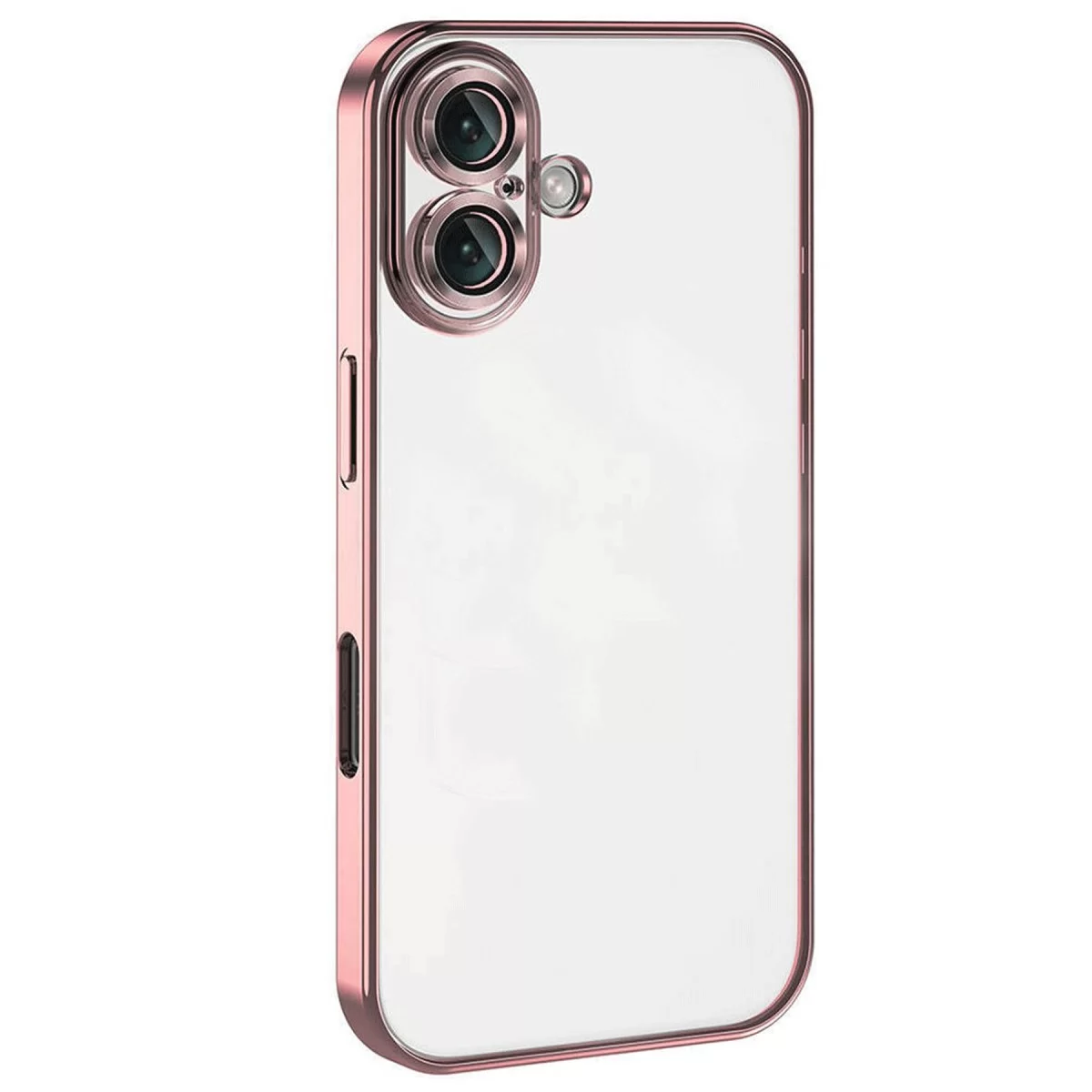 Newface Apple iPhone 16 Kılıf Razer Lensli Silikon - Pembe