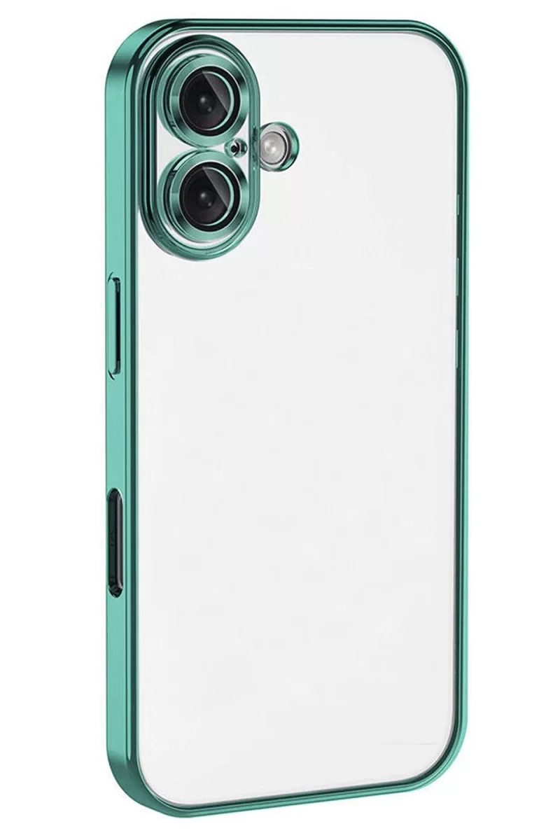 Newface Apple iPhone 16 Kılıf Razer Lensli Silikon - Turkuaz