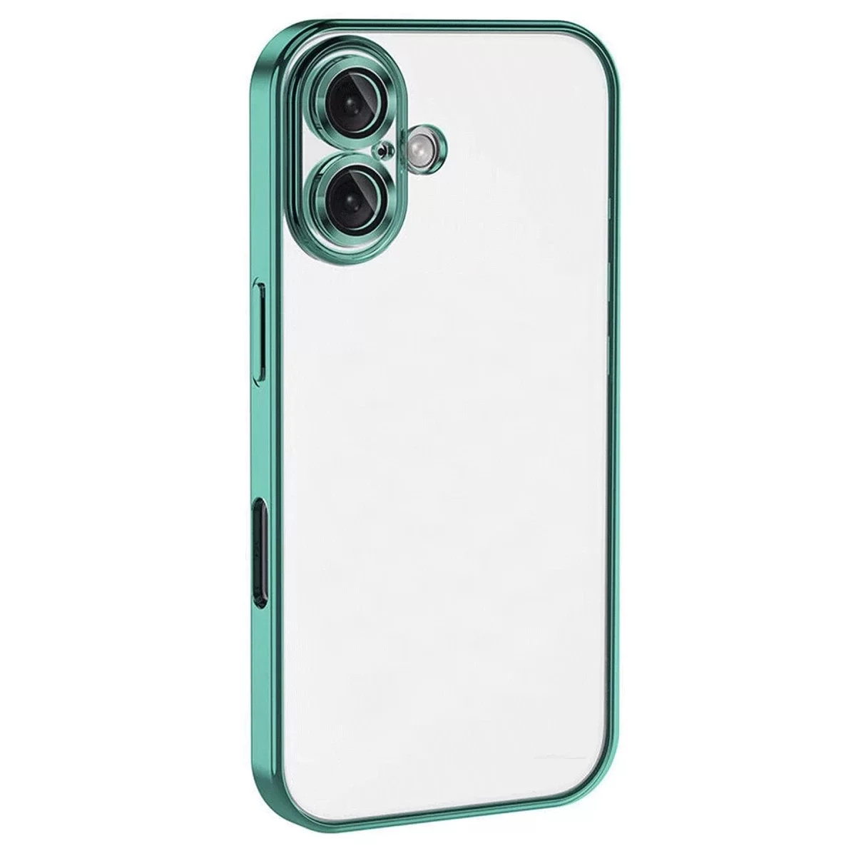 Newface Apple iPhone 16 Kılıf Razer Lensli Silikon - Turkuaz