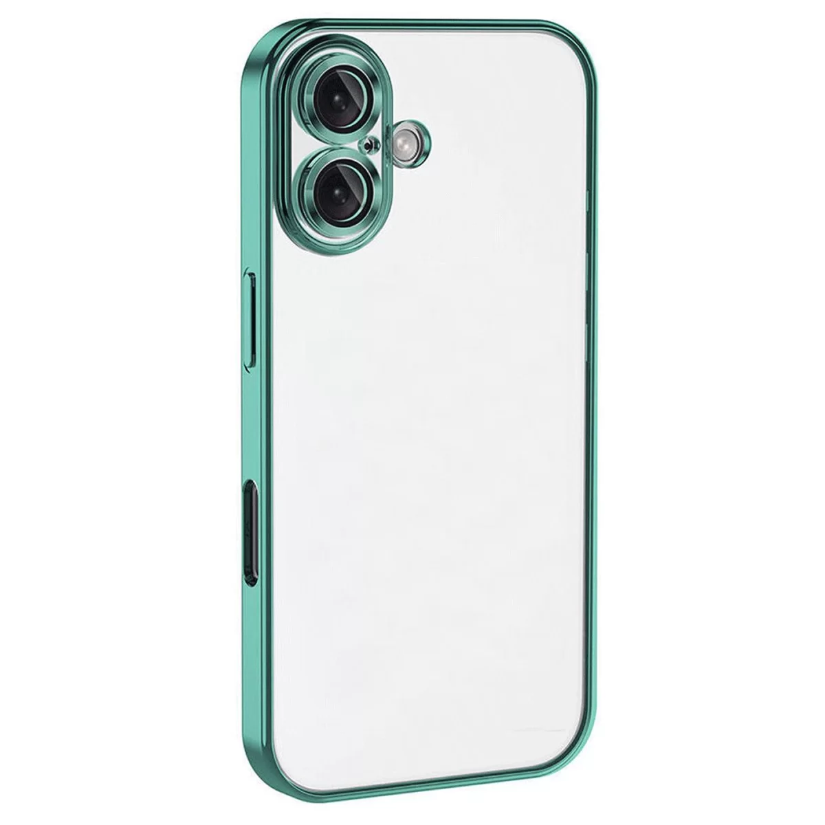 Newface Apple iPhone 16 Kılıf Razer Lensli Silikon - Turkuaz