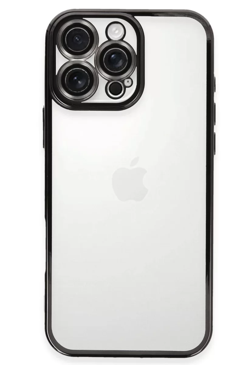 Newface Apple iPhone 16 Pro Kılıf Razer Lensli Silikon - Siyah