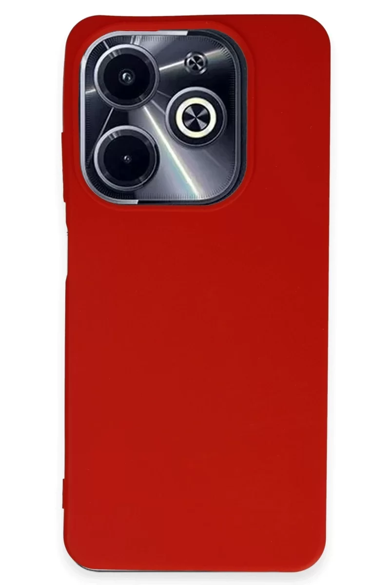 Newface İnfinix Hot 40i Kılıf First Silikon - Kırmızı