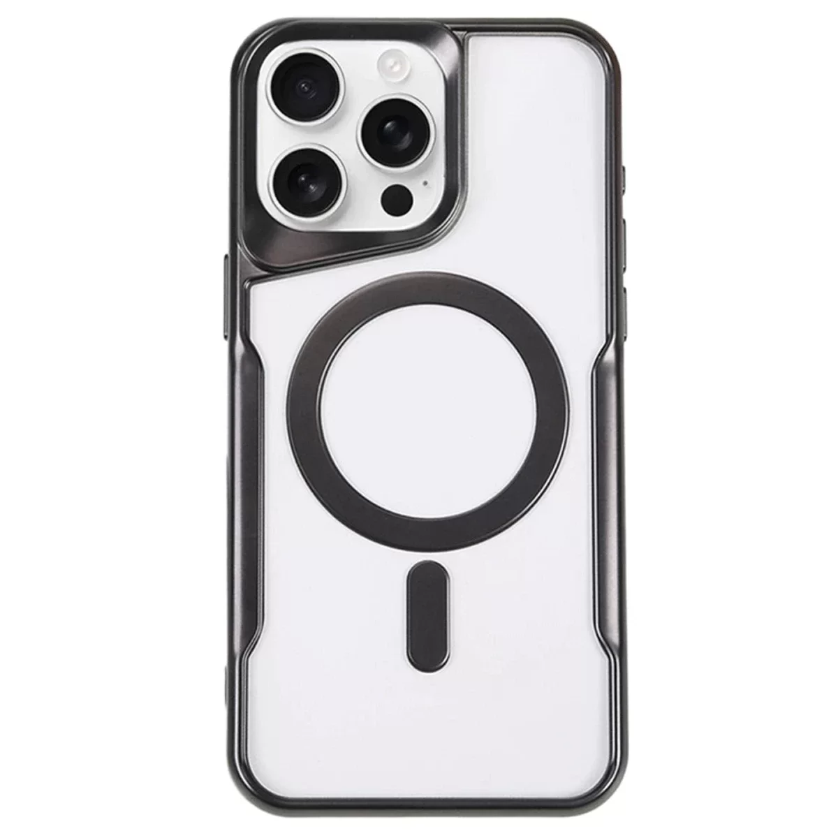 Newface Apple iPhone 14 Pro Kılıf Boyi Magsafe Silikon Kapak - Siyah