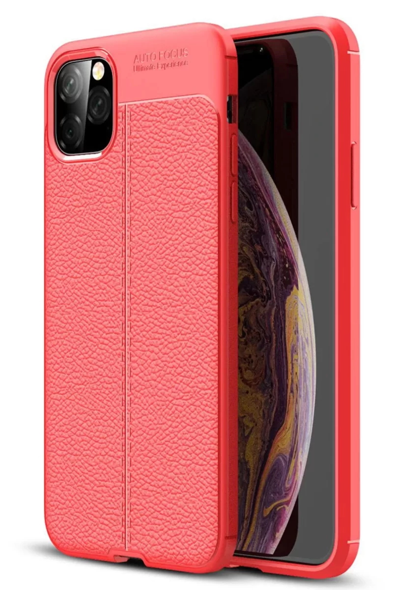 Newface Apple iPhone 11 Pro Kılıf Auto Focus Kapak - Kırmızı