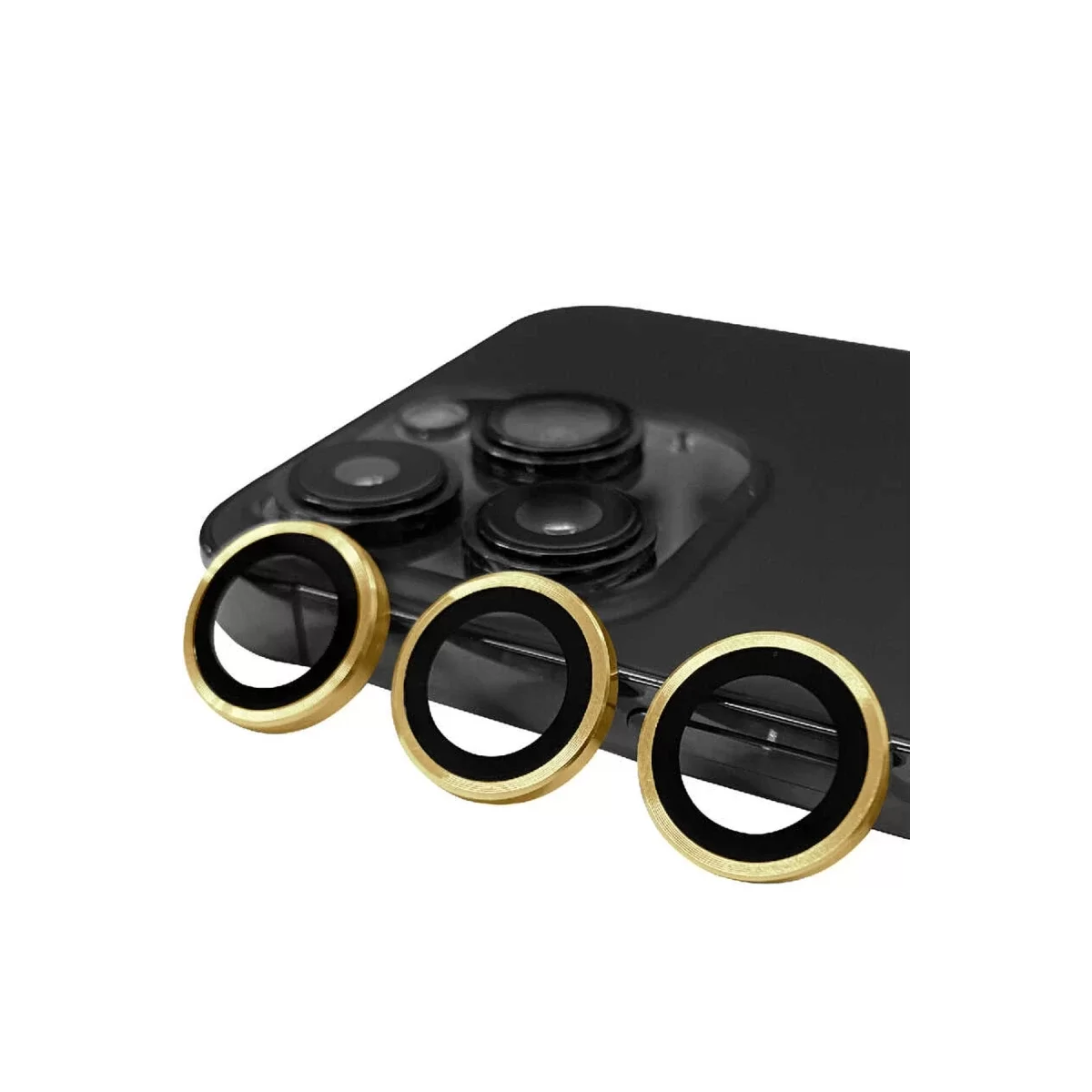 Newface Apple iPhone 13 Pro Max Raze Metal Kamera Lens - Gold