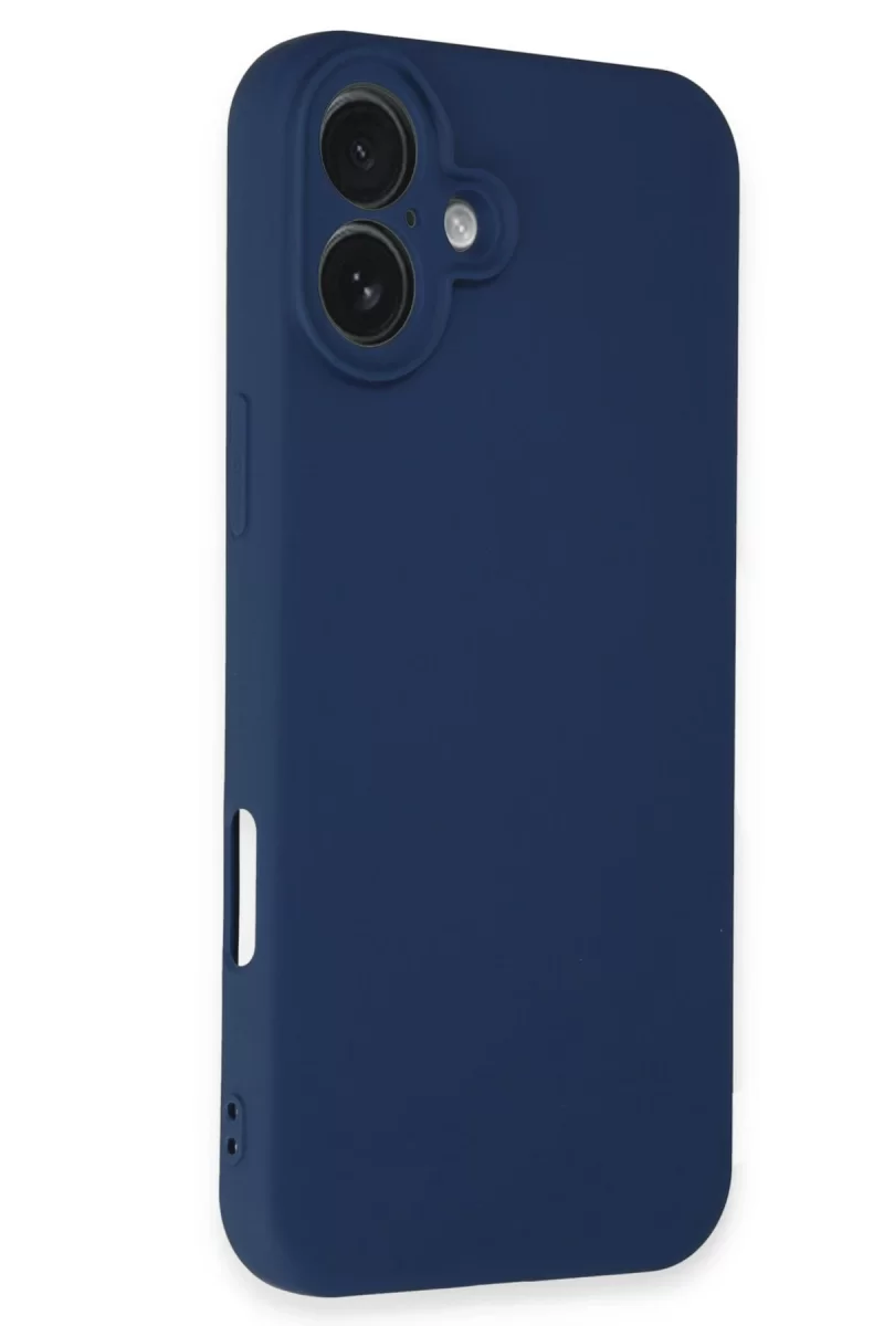 Newface Apple iPhone 16 Plus Kılıf Nano içi Kadife Silikon - Lacivert