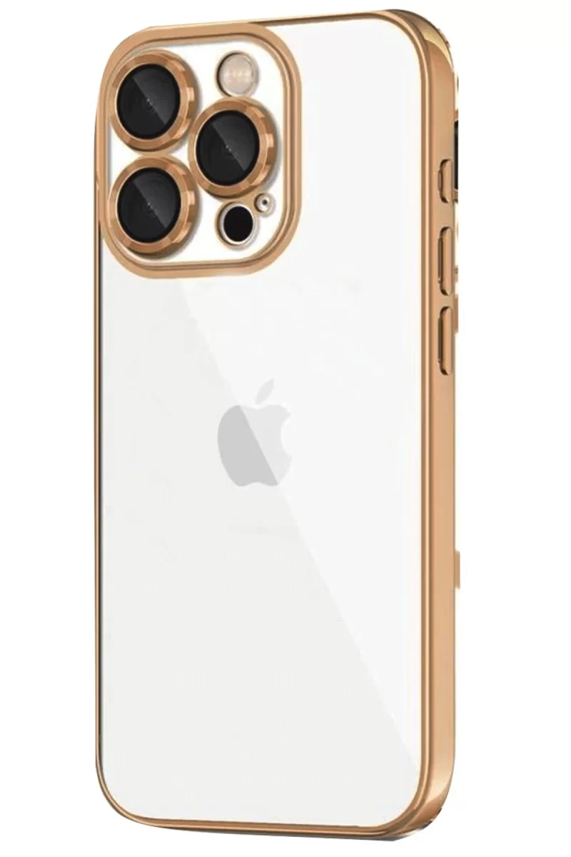 Newface Apple iPhone 16 Pro Kılıf Razer Lensli Silikon - Desert
