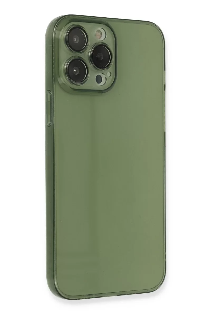 Newface Apple iPhone 13 Pro Kılıf Fly Lens Silikon - Yeşil