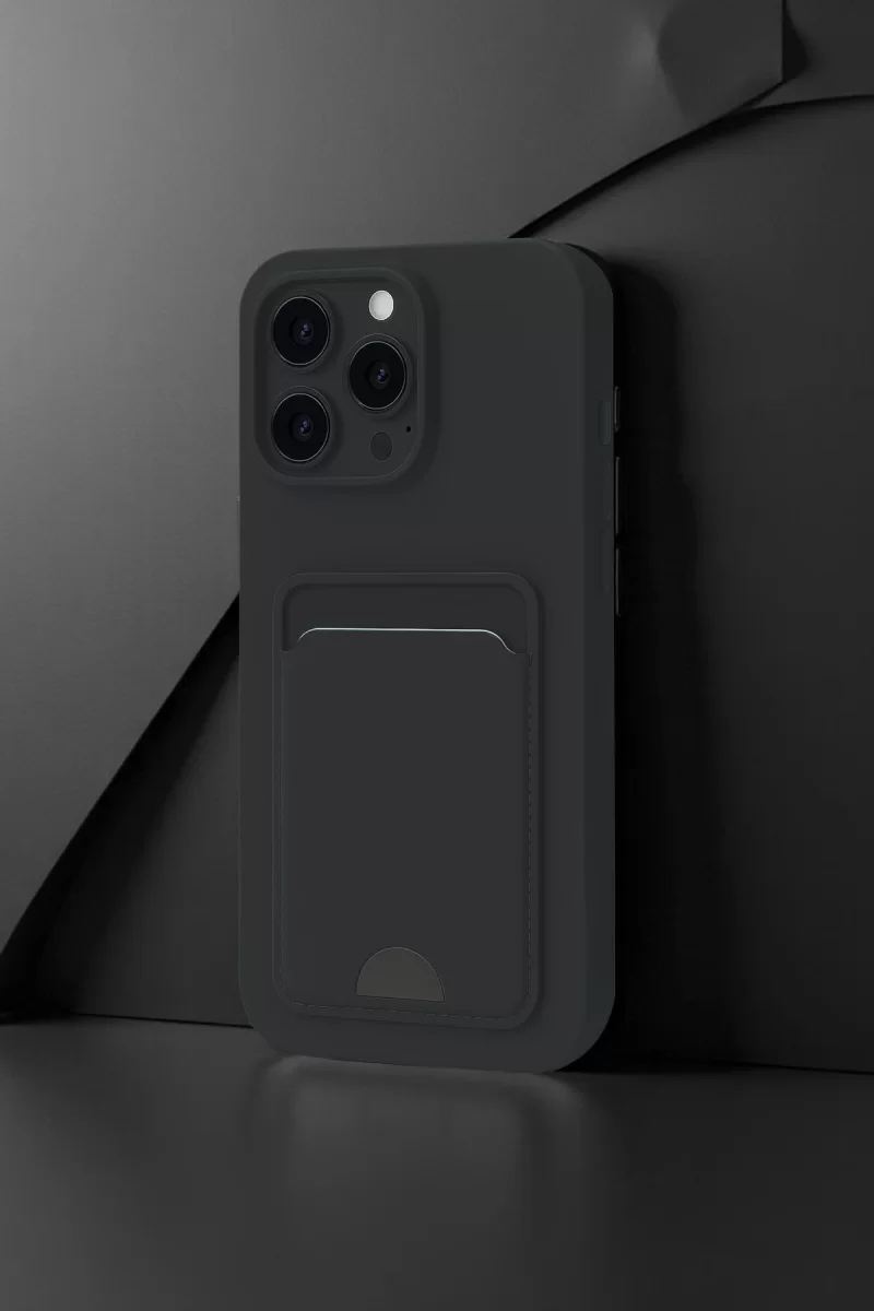 Newface Apple iPhone 16 Pro Max Kılıf Kelvin Kartvizitli Silikon - Siyah
