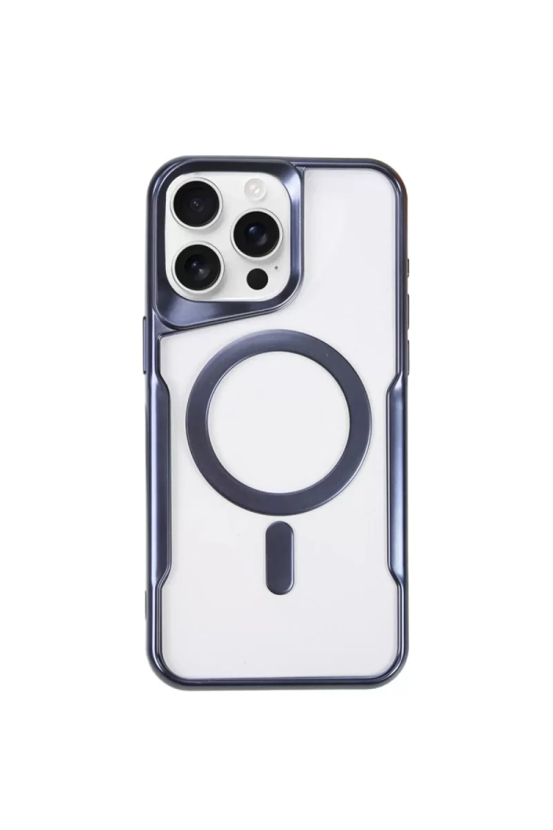 Newface Apple iPhone 14 Pro Kılıf Boyi Magsafe Silikon Kapak - Lacivert