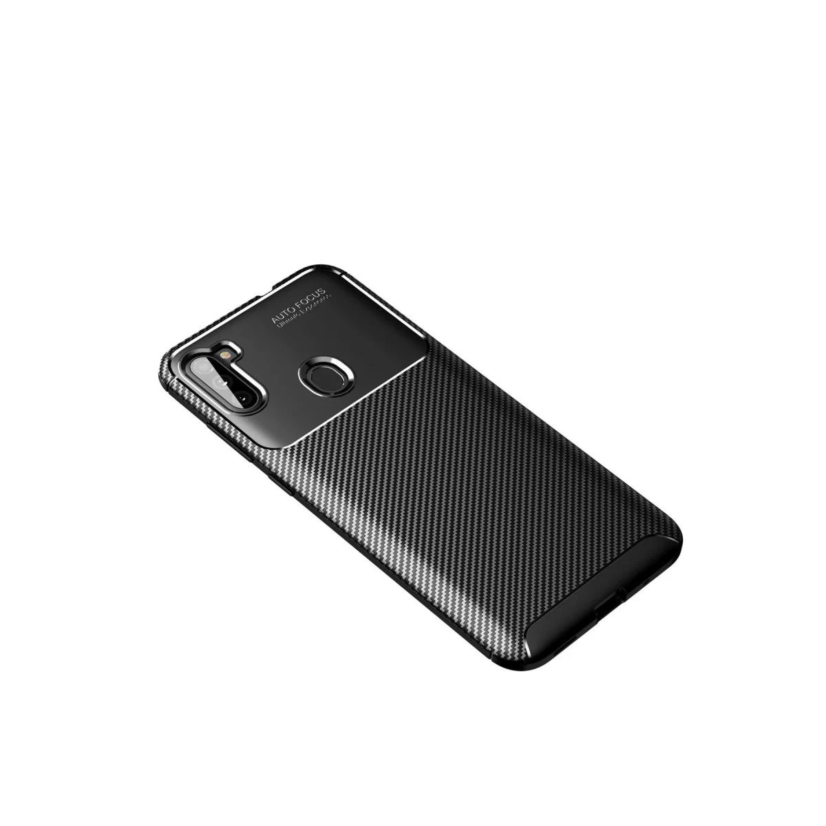 Newface Samsung Galaxy A11 Kılıf Auto Focus Karbon Kapak - Siyah