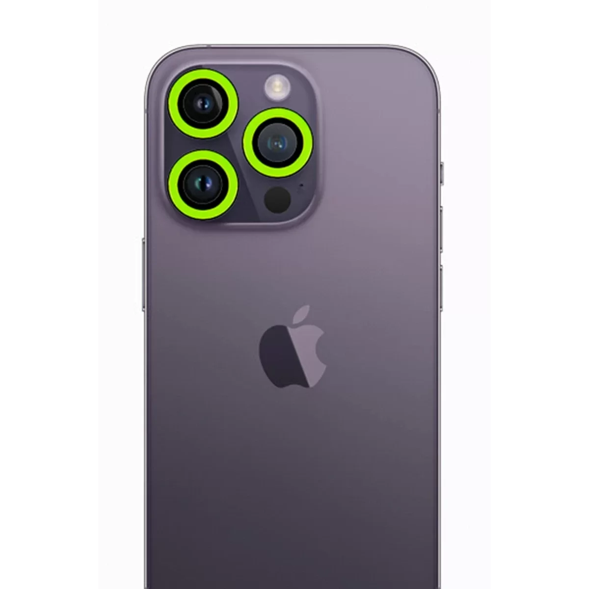 Newface Apple iPhone 13 Pro Max Neon Fosforlu Kamera Lens - Yeşil