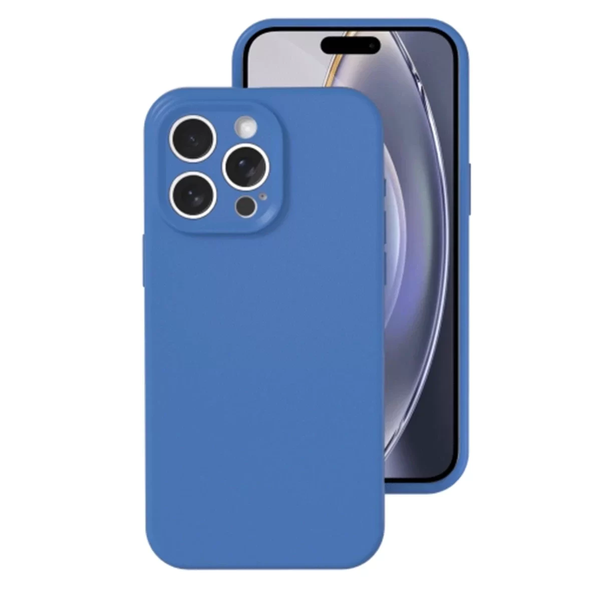 Newface Apple iPhone 16 Pro Kılıf Nano içi Kadife Silikon - Mavi