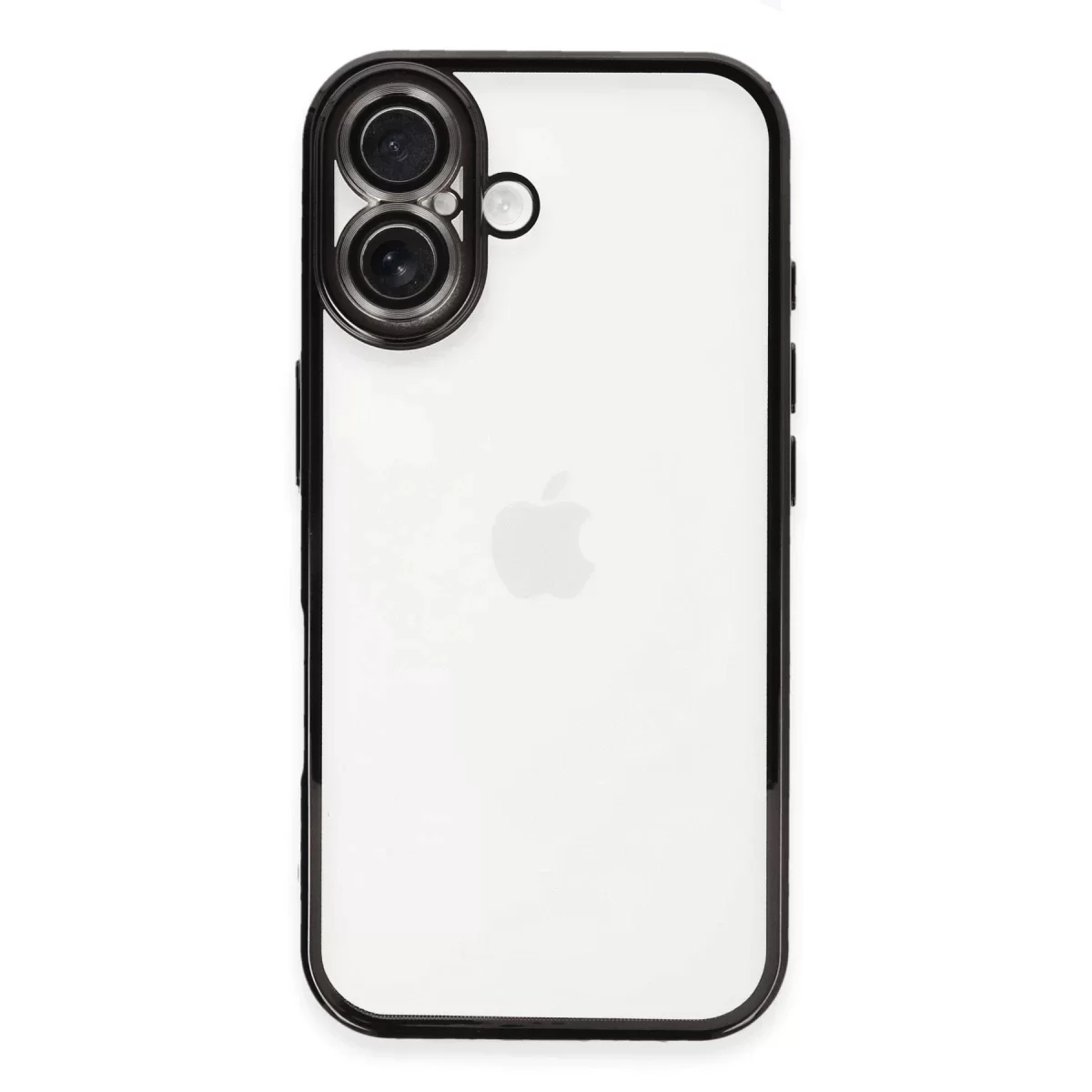 Newface Apple iPhone 16 Plus Kılıf Razer Lensli Silikon - Siyah