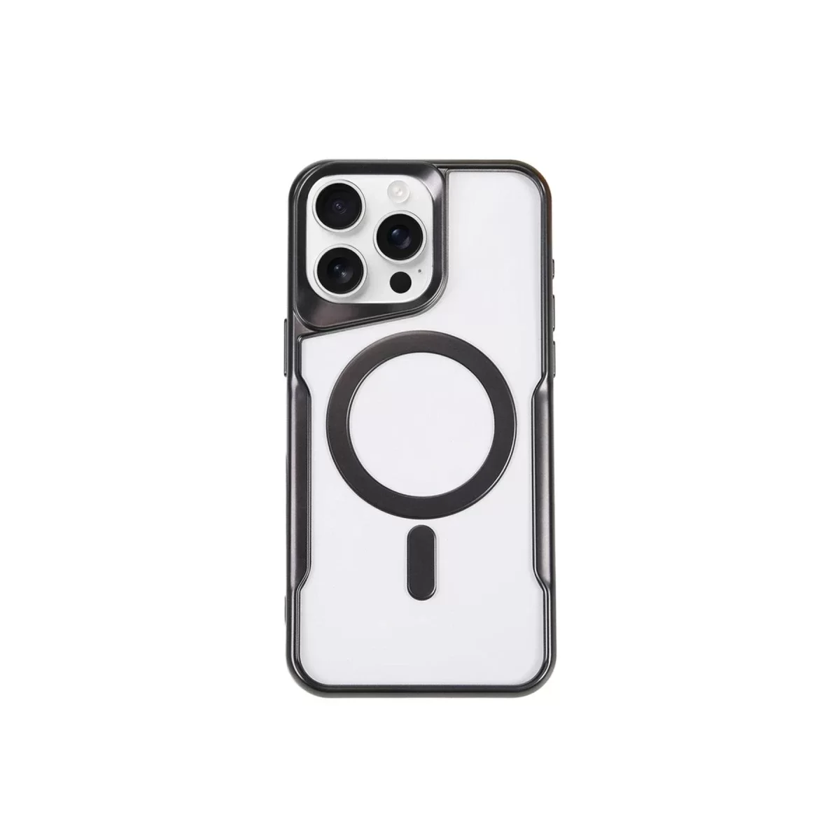 Newface Apple iPhone 14 Pro Max Kılıf Boyi Magsafe Silikon Kapak - Siyah