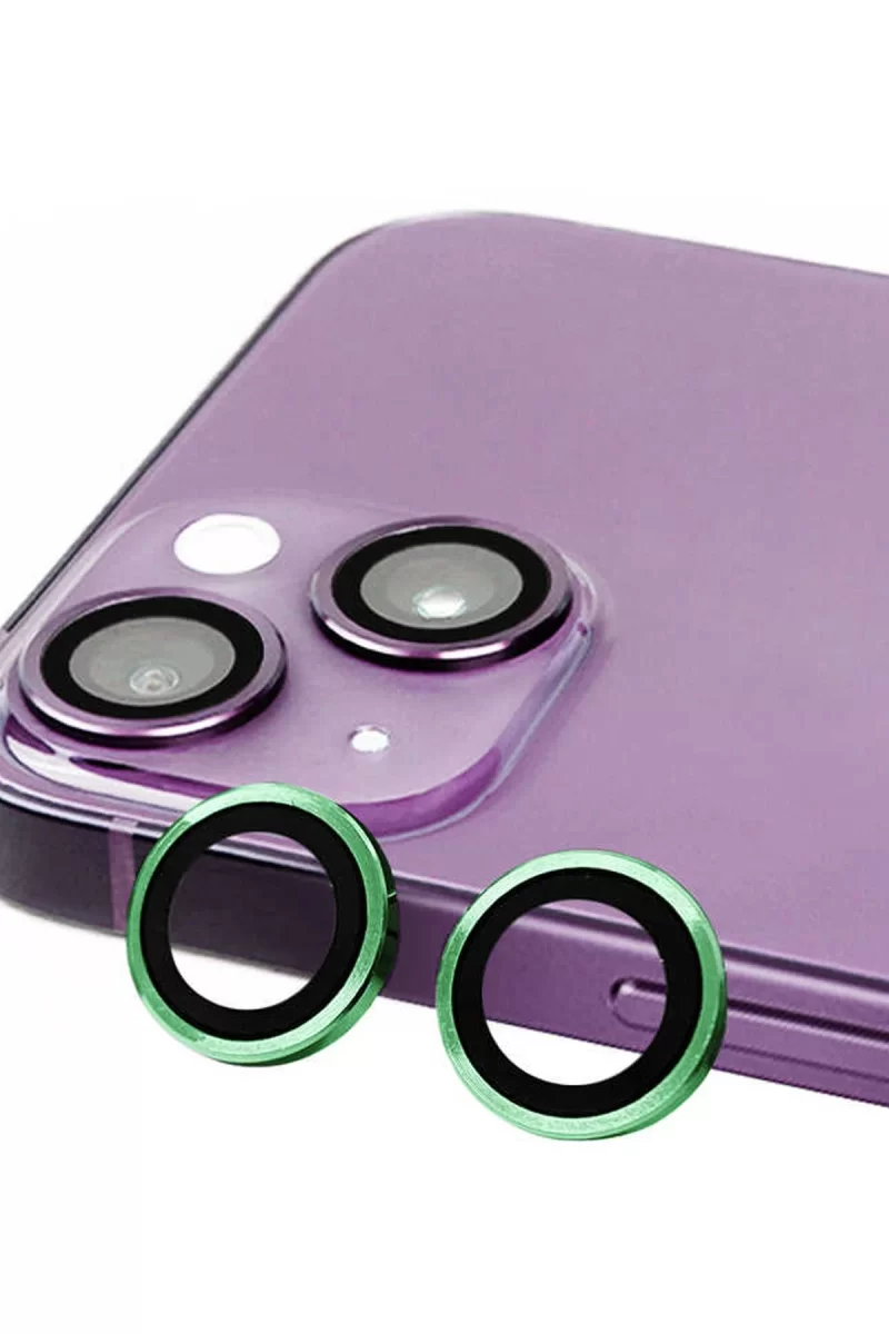 Newface Apple iPhone 13 Mini Raze Metal Kamera Lens - Yeşil