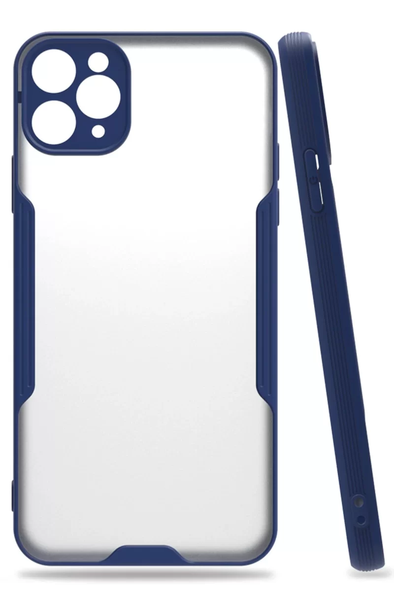Newface Apple iPhone 11 Pro Kılıf Platin Silikon - Lacivert