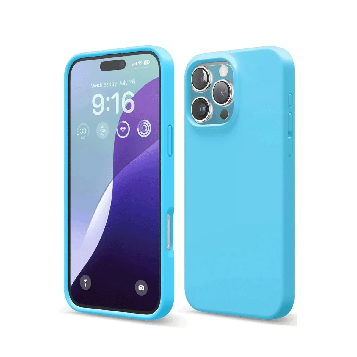 Newface Apple iPhone 16 Pro Max Kılıf Nano içi Kadife Silikon - Mavi