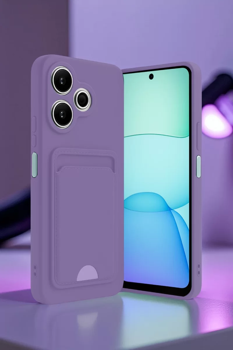 Newface Xiaomi Redmi 13 4G Kılıf Kelvin Kartvizitli Silikon - Siyah