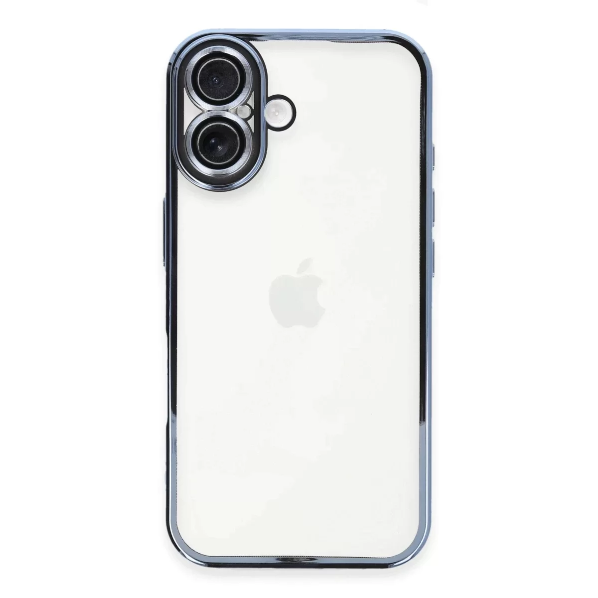Newface Apple iPhone 16 Plus Kılıf Razer Lensli Silikon - Açık Mavi